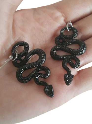 black snake earrings 2