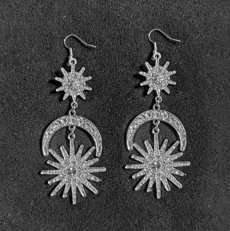 starburst earrings 3.5 inches